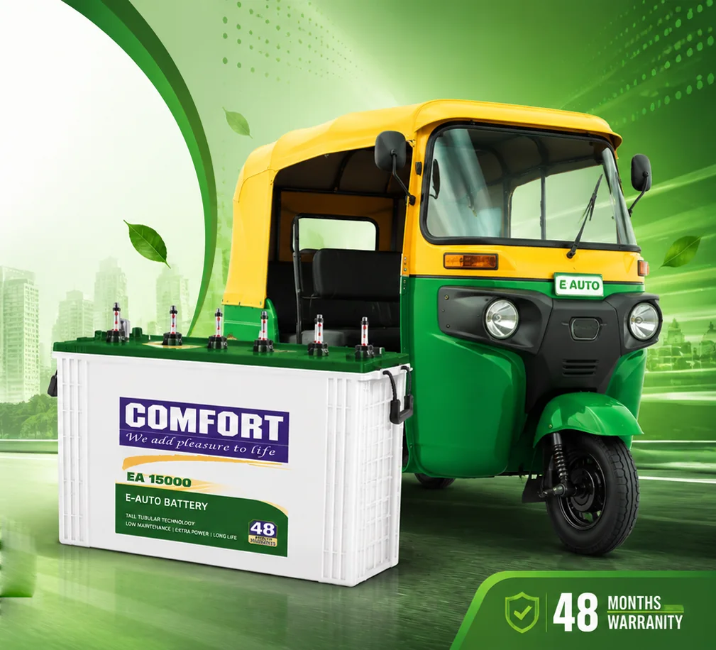Comfort Battery E-Auto battery with e-auto vehicle