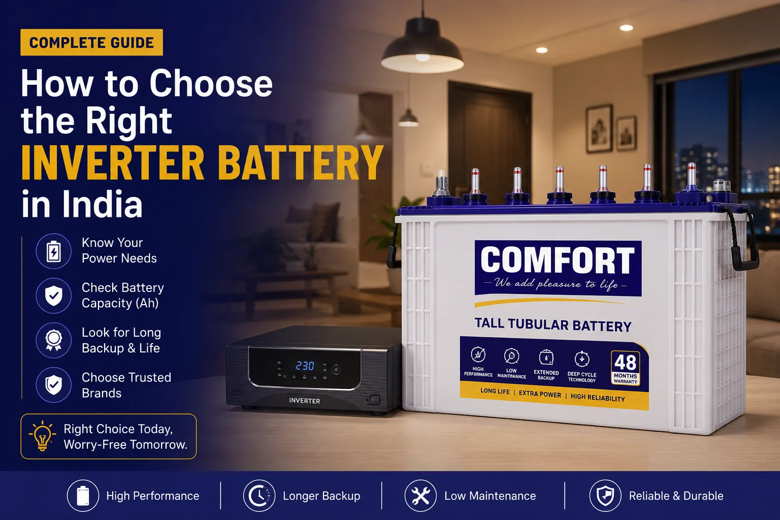How to Choose the Right Inverter Battery in India