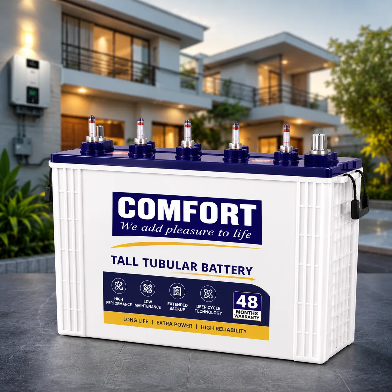 Comfort Tall Tubular Battery close-up